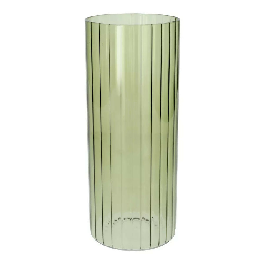 florero cilindrico verde