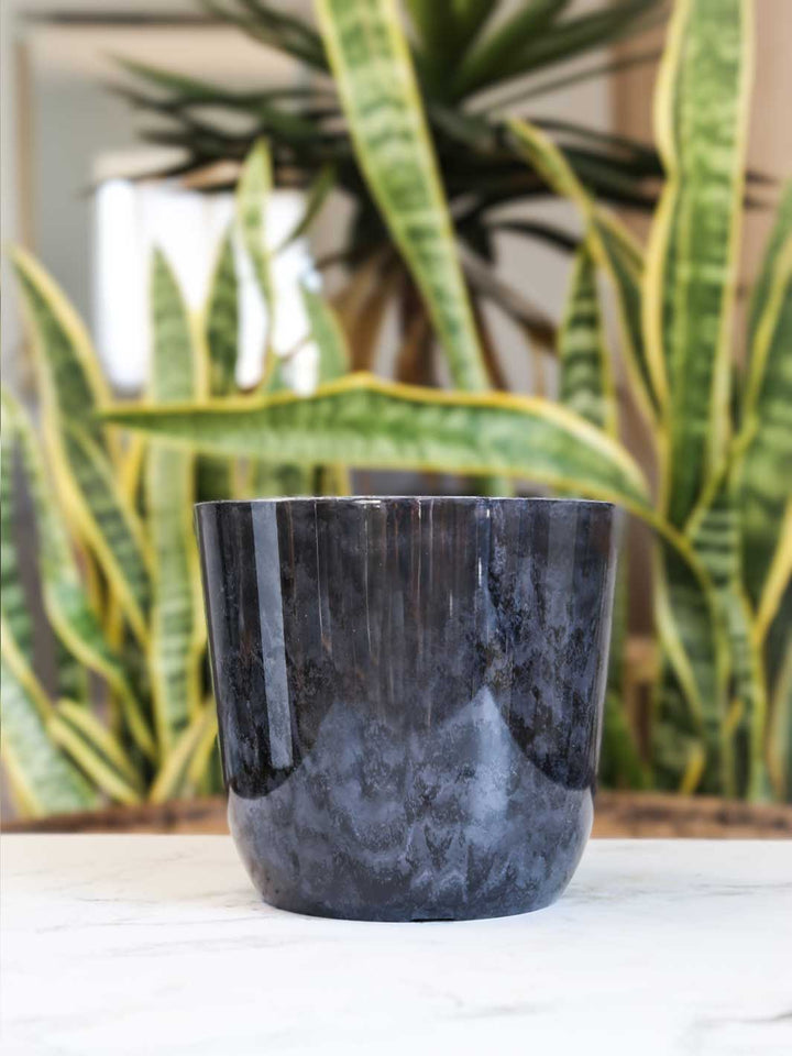 Madrid 19 Azul (Macetero Plástico Reciclado M)