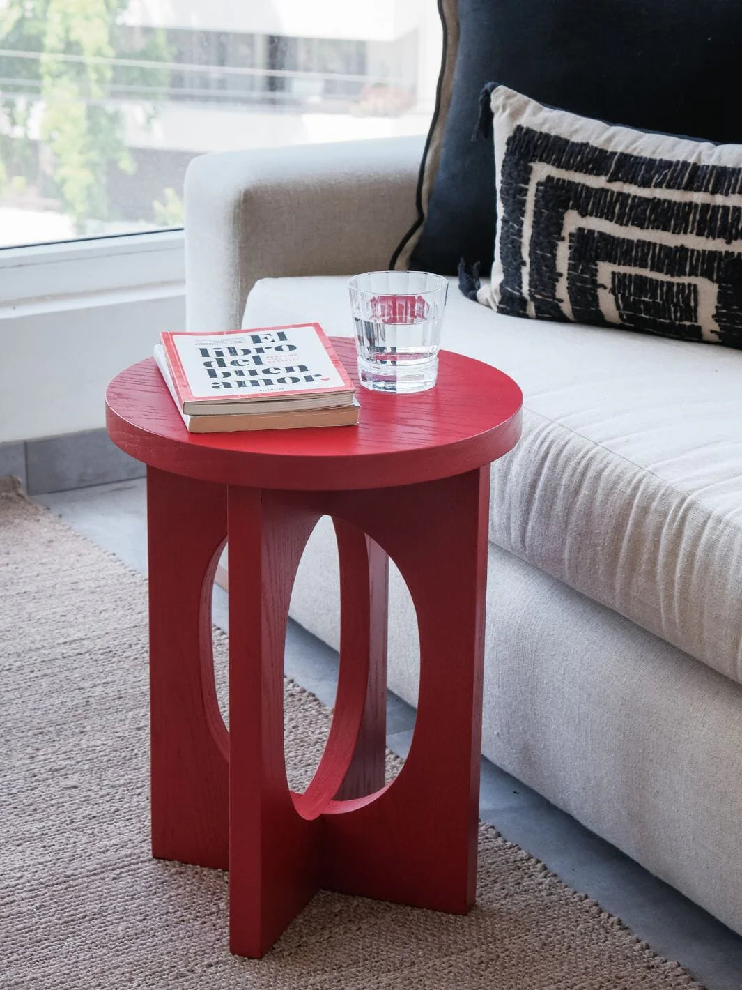 Mesa Lateral Hamburgo Roja
