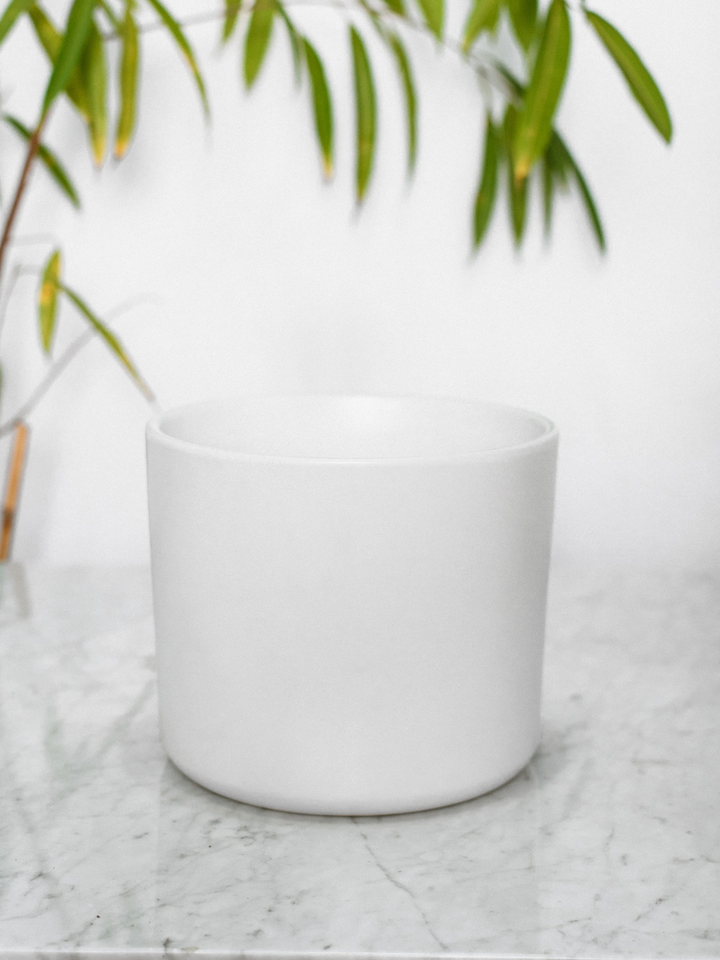 Danés Blanco (Porta Macetero de Ceramica) PlantMe Chile 