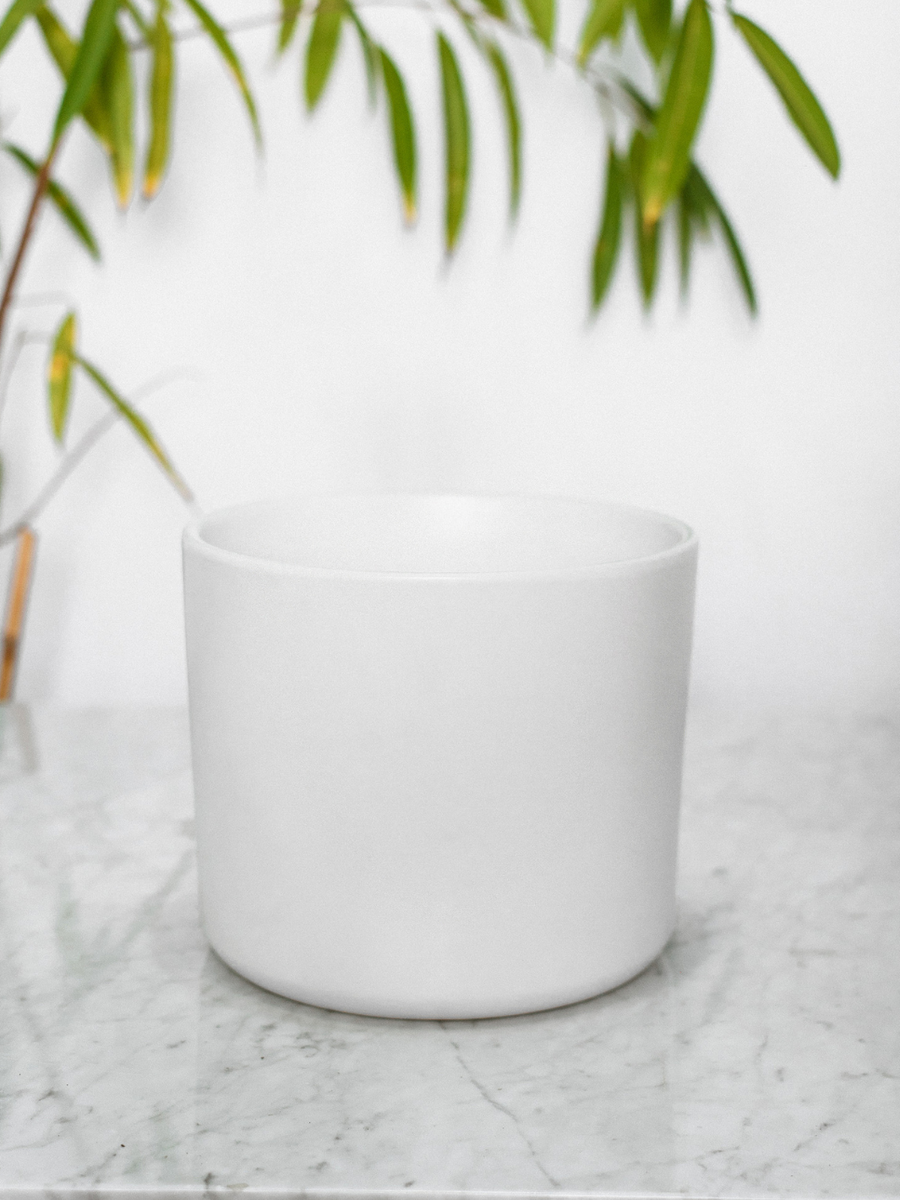 Danés Blanco (Porta Macetero de Ceramica) PlantMe Chile 